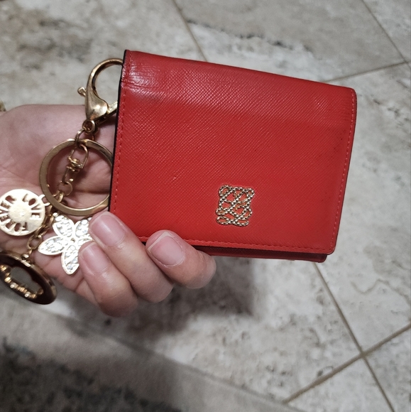 Louis Quatorze Charm Detailed Folding Half Saffiano Leather Wallet - Picture 3 of 9